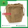 Large Jute Drawstring Bag