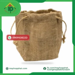 Large Jute Drawstring Bag