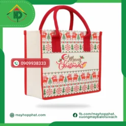 Merry Christmas Jute Bag