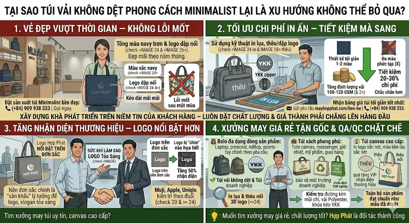 🎨 Phong Cách Minimalism Trong Thiết Kế Túi Vải Không Dệt: Sự Lên Ngôi Của Sự Tối Giản