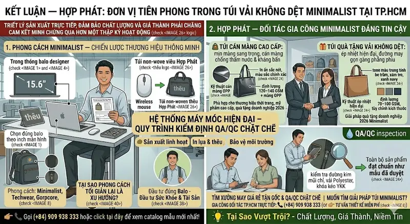 🎨 Phong Cách Minimalism Trong Thiết Kế Túi Vải Không Dệt: Sự Lên Ngôi Của Sự Tối Giản