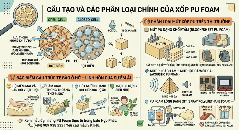 Xốp PU Là Gì ? Bí Mật Đằng Sau Sự Êm Ái Của Những Chiếc Balo Chất Lượng Xốp PU Là Gì ?