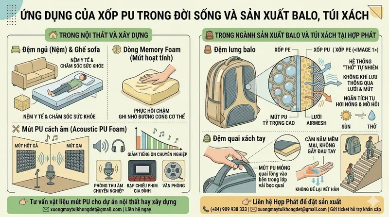 Xốp PU Là Gì ? Bí Mật Đằng Sau Sự Êm Ái Của Những Chiếc Balo Chất Lượng Xốp PU Là Gì ?