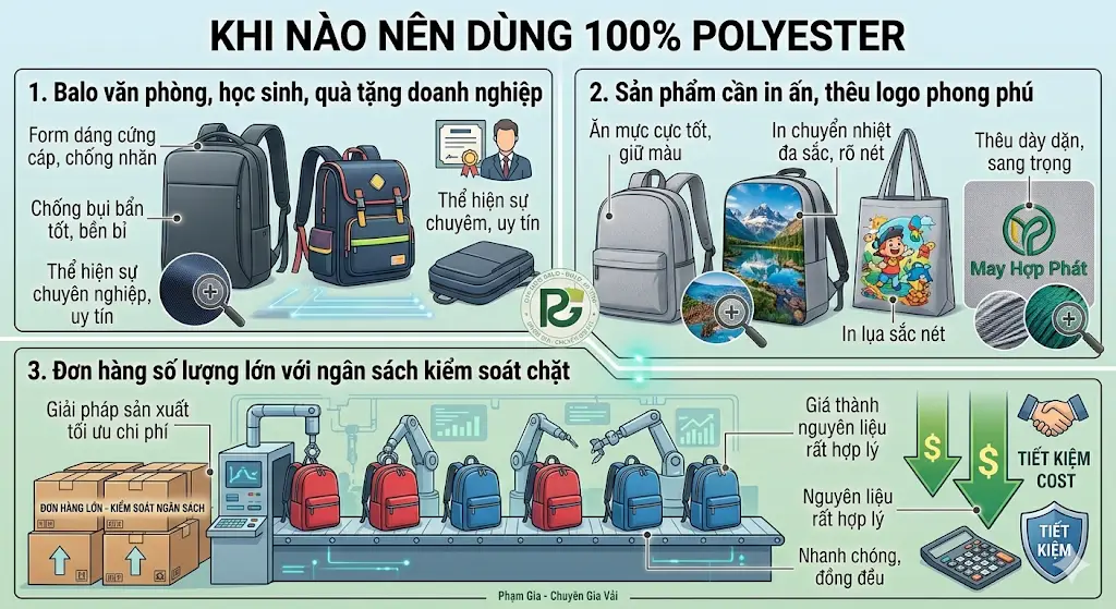 Phân Tích Độ Bền Kéo Đứt Của Sợi Nylon So Với Polyester Khi May Balo Laptop
