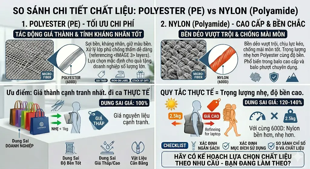 Hướng Dẫn Đọc Thông Số Kỹ Thuật Của Vải Trước Khi Đặt May Balo Laptop
