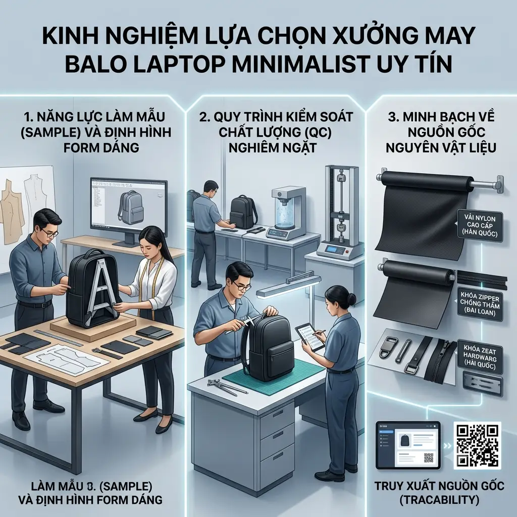 Xu Hướng May Balo Laptop Theo Phong Cách Minimalist Chinh Phục Khách Hàng Khó Tính